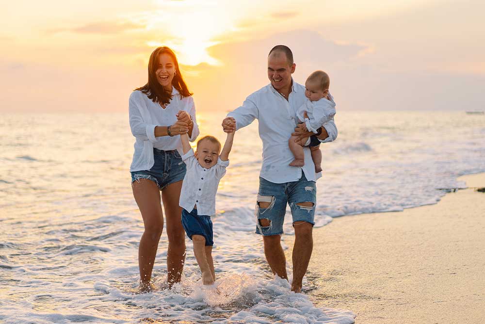 Happy family secure with their Self managed Superannuation Plan